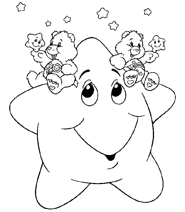 Coloriage d'une étoile avec des motifs variés et un fond décoratif