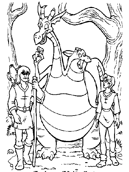 Coloriage d'Excalibur, l'épée magique dans un décor médiéval
