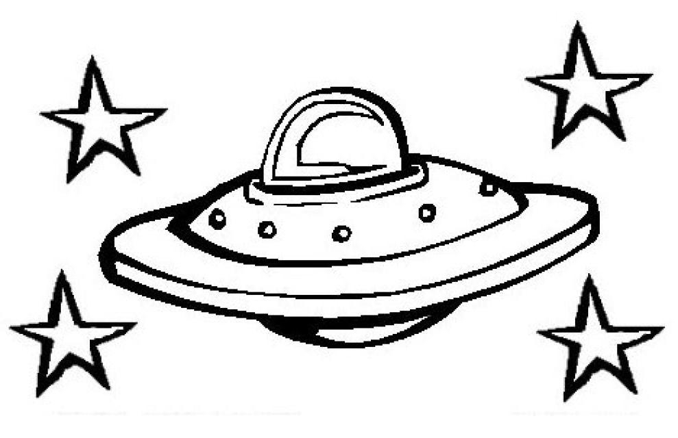 Un extraterrestre souriant sur fond de paysages cosmiques