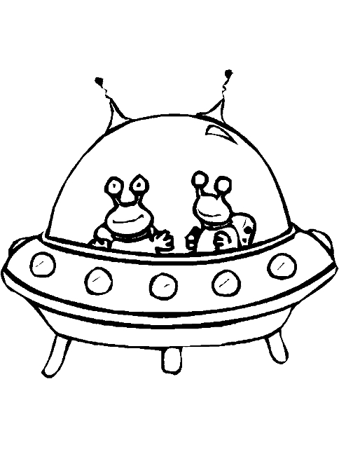 Un extraterrestre amusant avec des étoiles et une planète