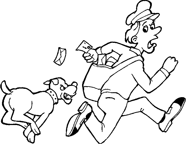 Un facteur souriant livrant du courrier dans un paysage urbain