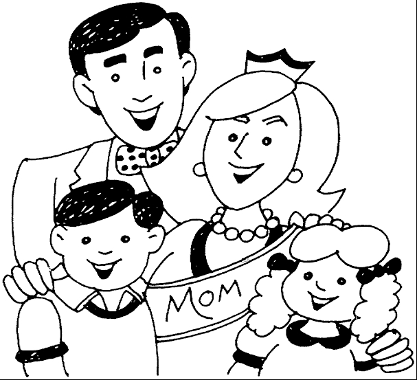 Une famille joyeuse en pleine activité de coloriage