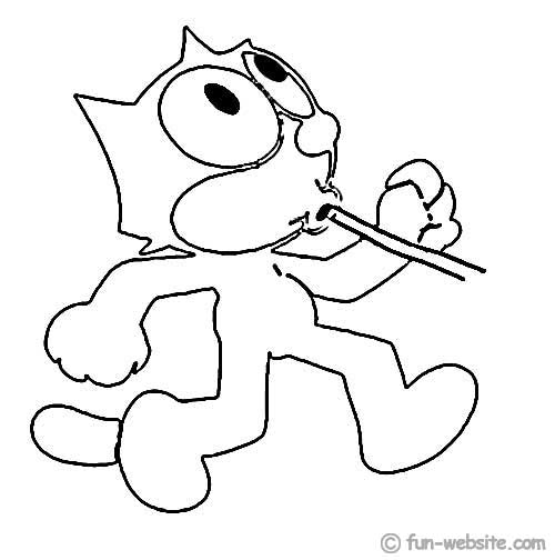 Félix le Chat en pleine aventure avec son ami le poisson rouge