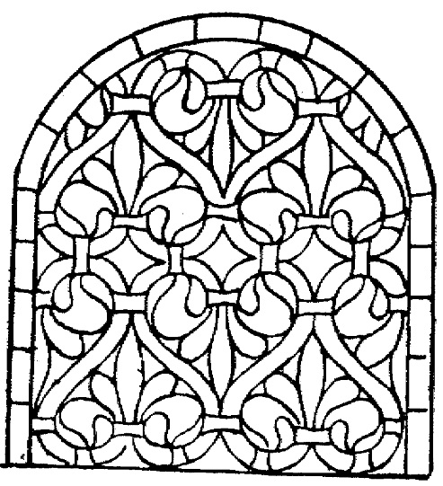 Coloriage d'une fenêtre avec des rideaux et des éléments de décoration