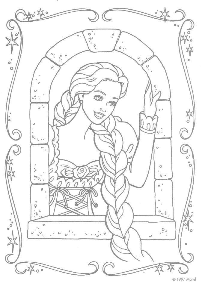Coloriage d'une fenêtre avec des motifs floraux et un paysage extérieur