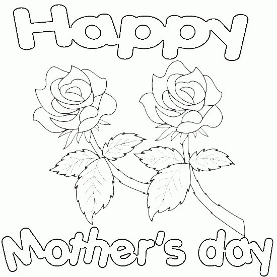 Coloriage de la fête des mères avec un bouquet de fleurs