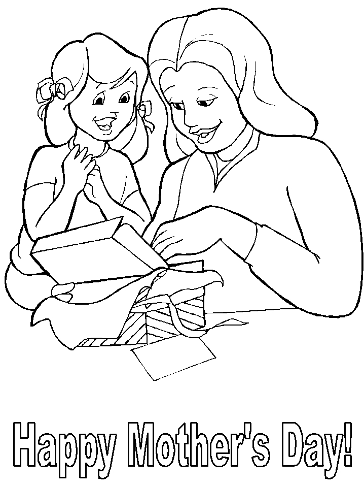Un coloriage de la fête des mères avec un bouquet de fleurs et un message tendre