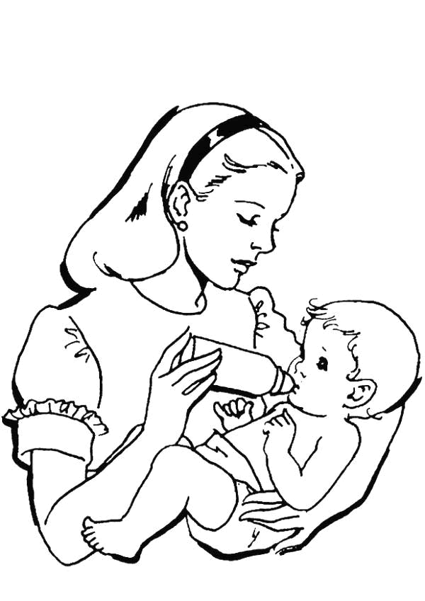 Coloriage fête des mères avec un bouquet de fleurs et un message affectueux