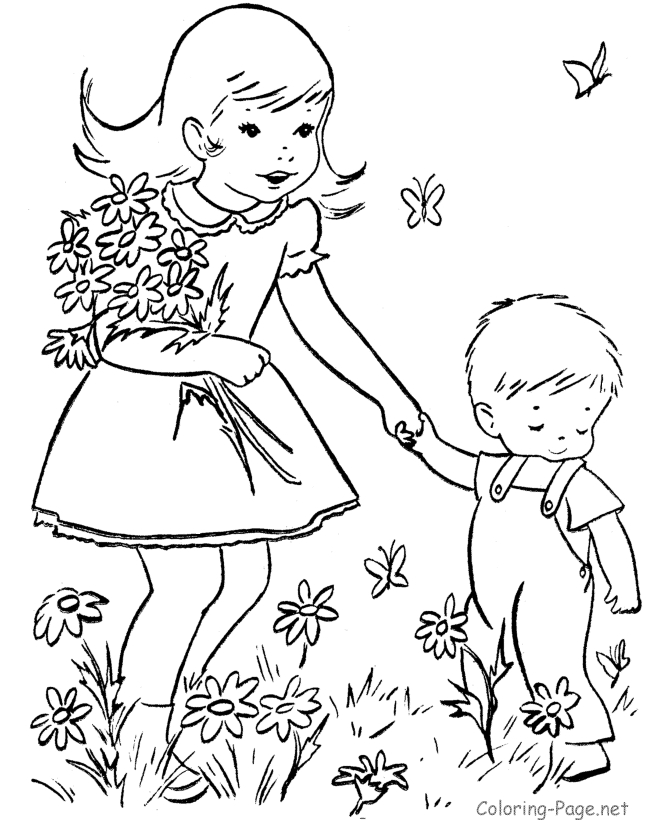 Coloriage fête des mères avec un bouquet de fleurs et un message d'amour