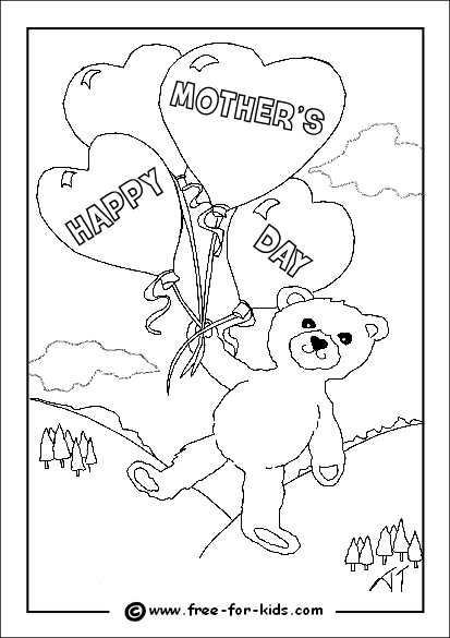 Coloriage fête des mères avec fleurs et messages tendres
