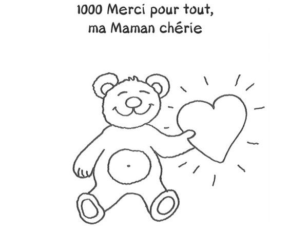 Coloriage d'une maman entourée de fleurs pour la fête des mères
