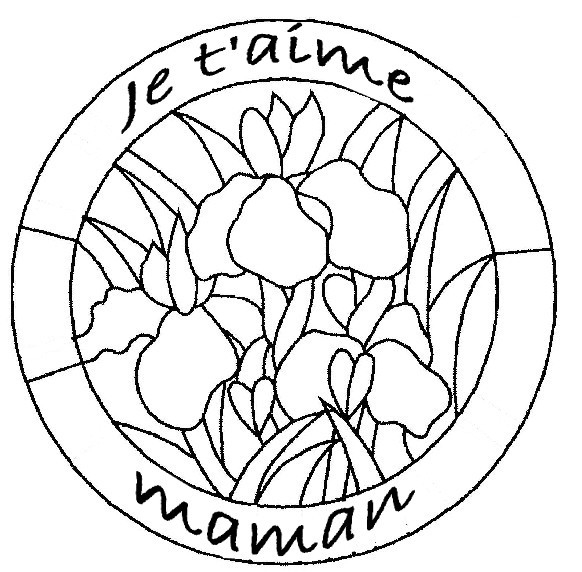 Coloriage d'un bouquet de fleurs pour la fête des mères