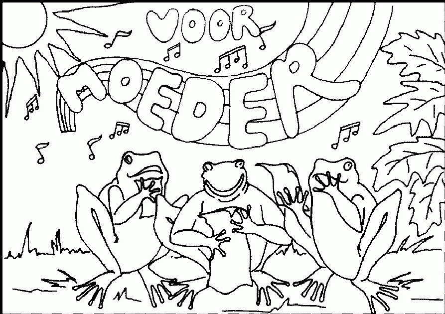 Coloriage fête des mères avec un bouquet de fleurs et un message affectueux