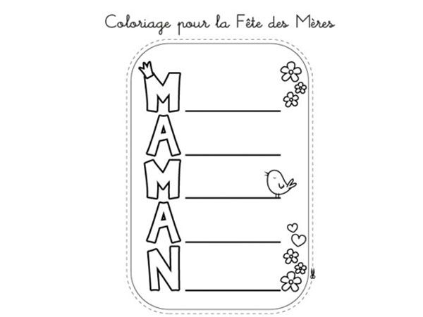 Une mère entourée de fleurs et de cœurs pour célébrer la fête des mères