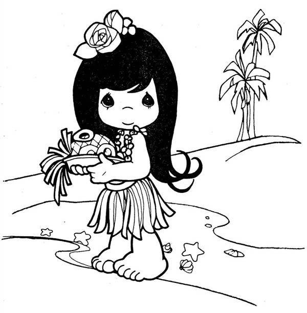 Coloriage d'une fillette jouant avec son chien dans un parc