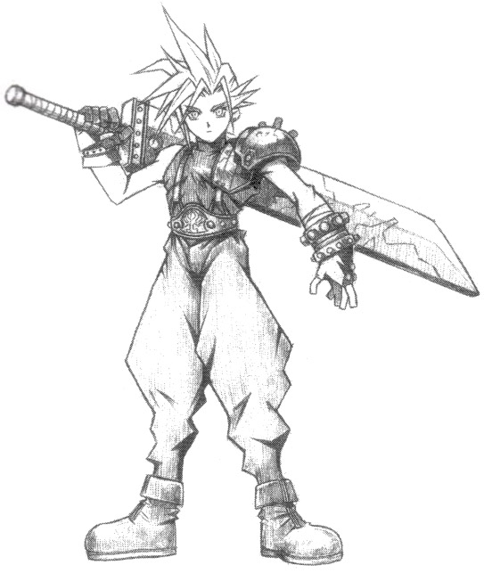 Coloriage de personnages de Final Fantasy en pleine aventure
