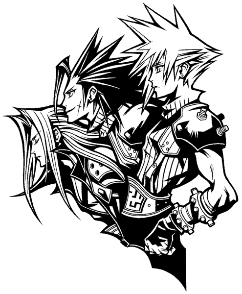 Scène de combat épique dans l'univers de Final Fantasy