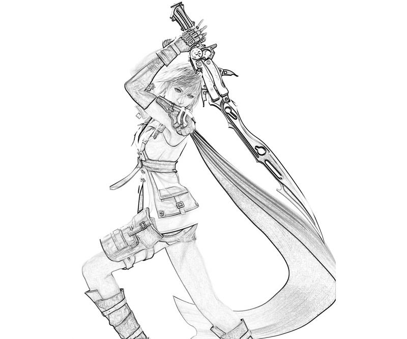 Coloriage de personnages emblématiques de Final Fantasy dans un décor fantastique