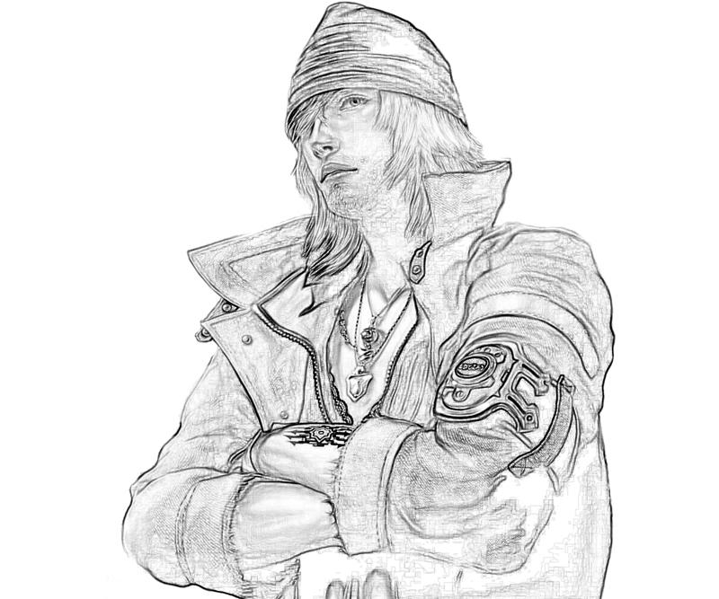 Coloriage de personnages emblématiques de Final Fantasy dans un décor dynamique