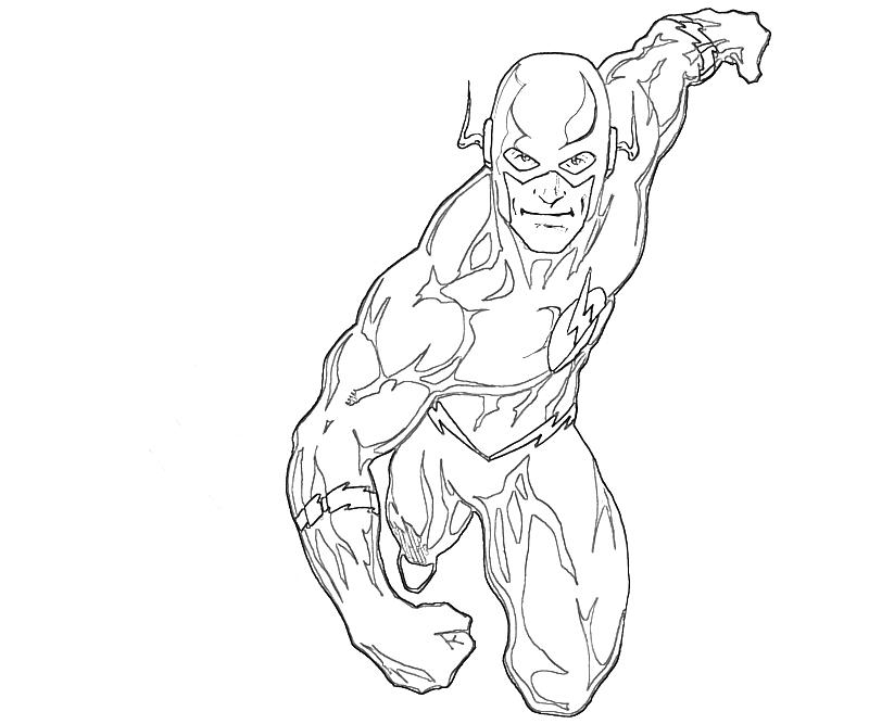 Flash, le super-héros, courant à toute vitesse dans une ville stylisée