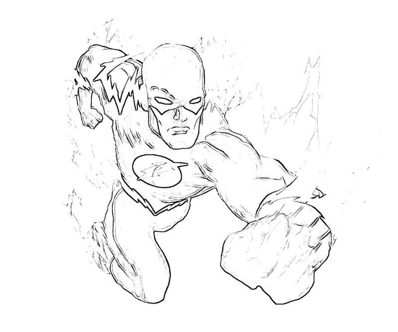 Flash en pleine course sur un fond dynamique