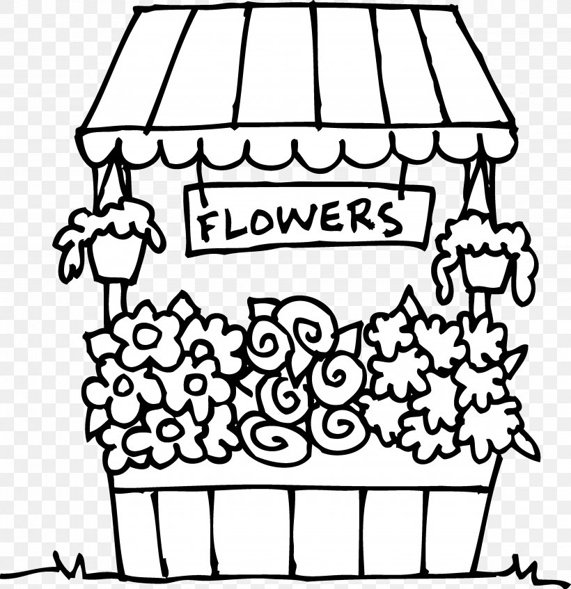 Scène de fleuriste avec des fleurs et un décor coloré