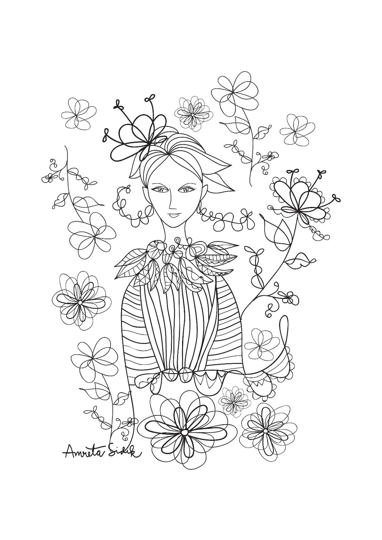 Scène d'un fleuriste avec une boutique accueillante et un bouquet de fleurs