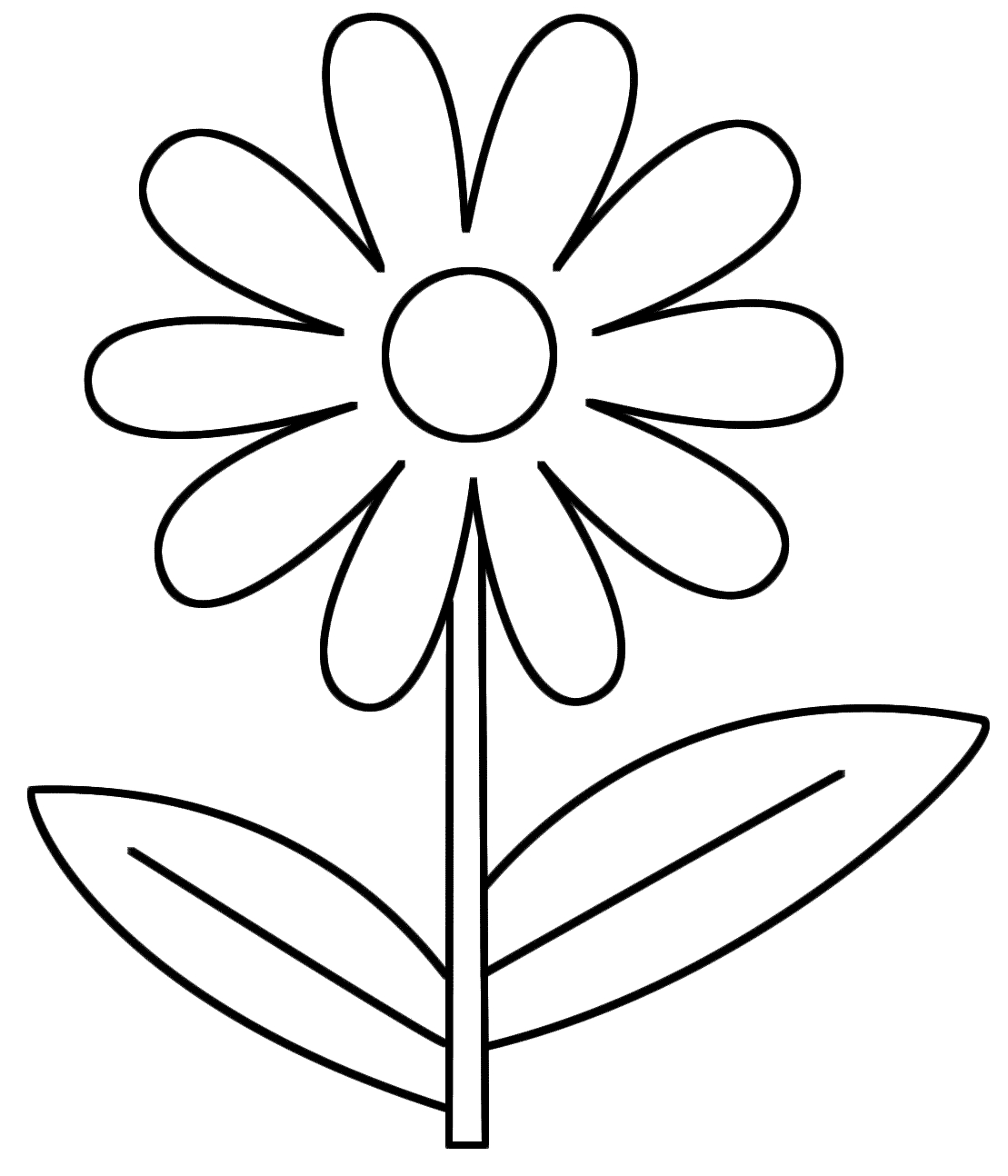 Coloriage de fleurs variées dans un cadre naturel