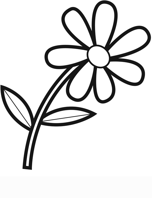 Coloriage de fleurs variées dans un jardin luxuriant