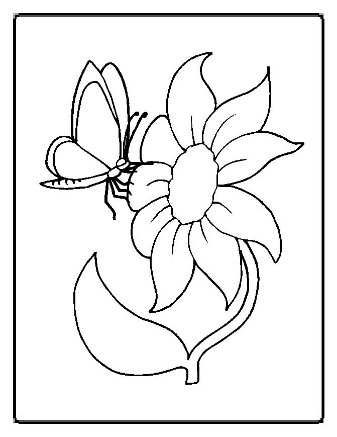 Coloriage de fleurs variées dans un jardin stylisé