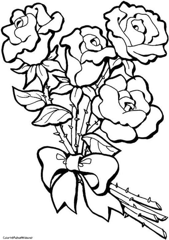 Coloriage de fleurs variées en pleine floraison