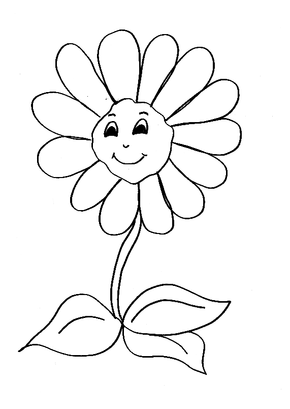Coloriage de fleurs variées sur un fond simple