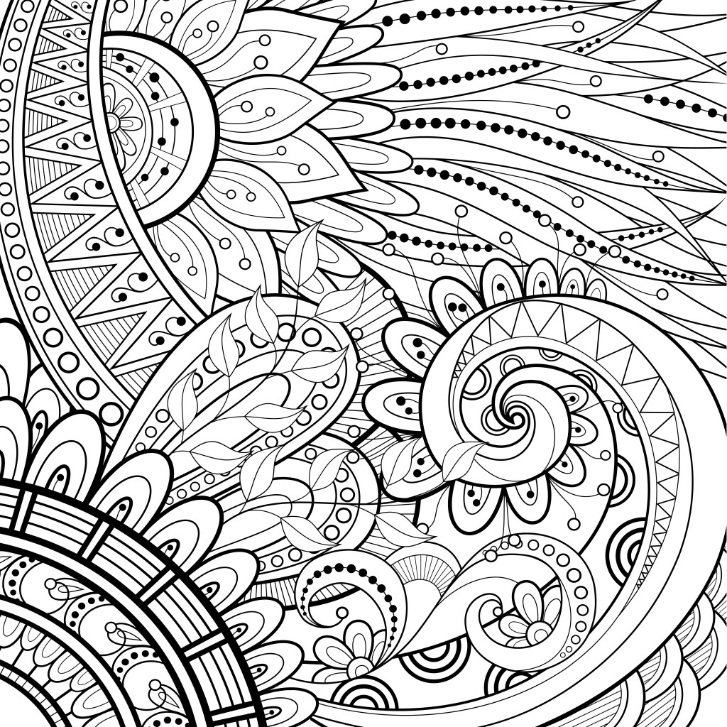 Fleurs à colorier sur un fond délicat