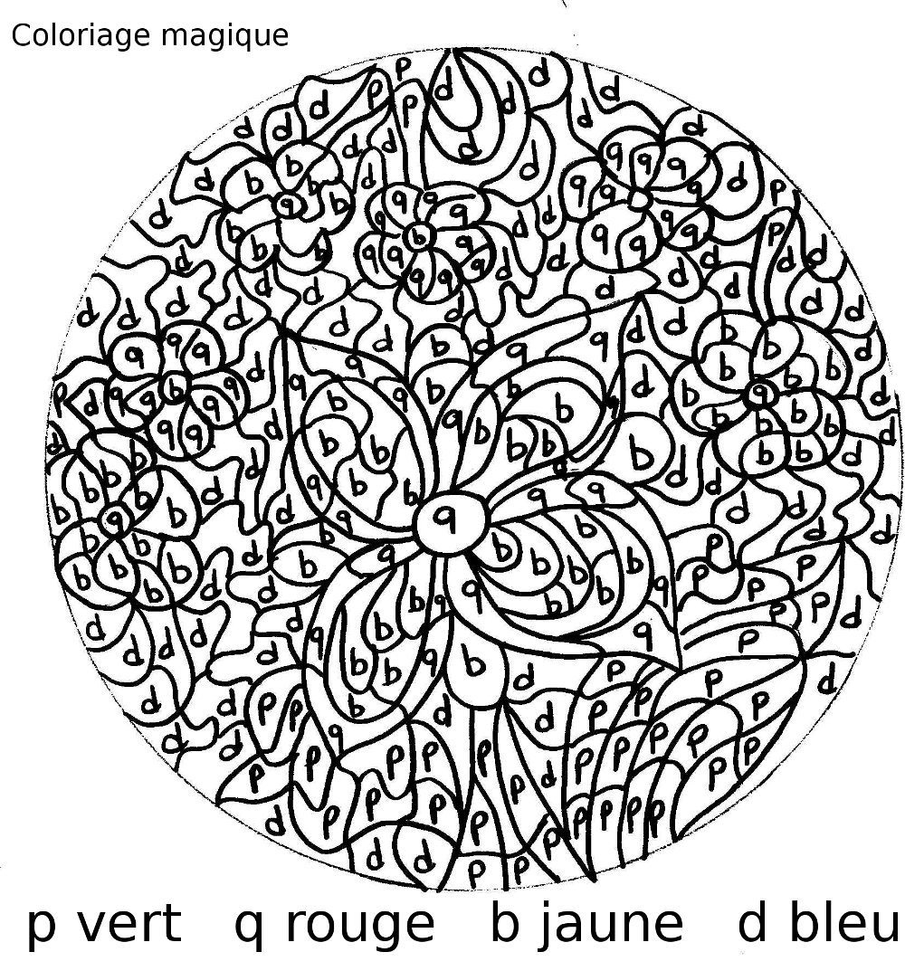Coloriage de fleurs variées entourées de feuillage