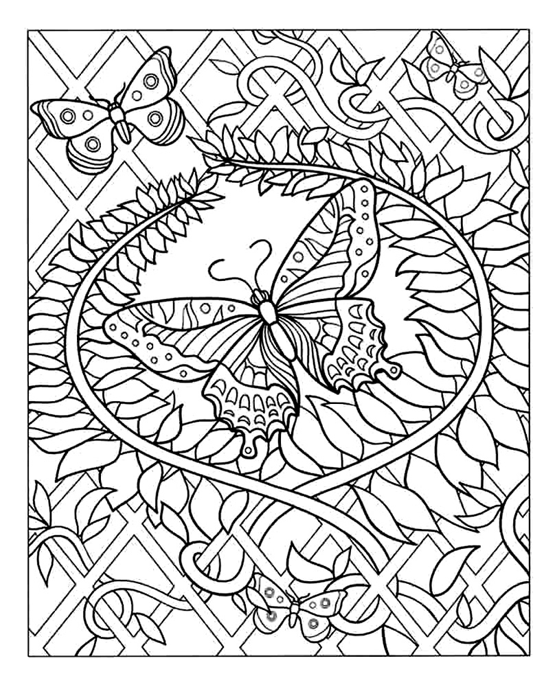 Coloriage de fleurs variées en pleine floraison