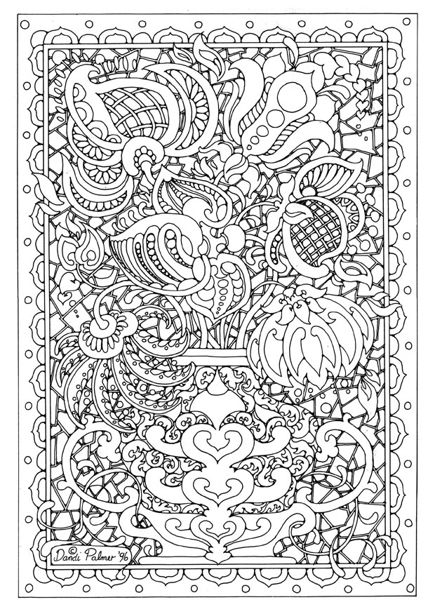 Coloriage de fleurs délicates dans un jardin luxuriant