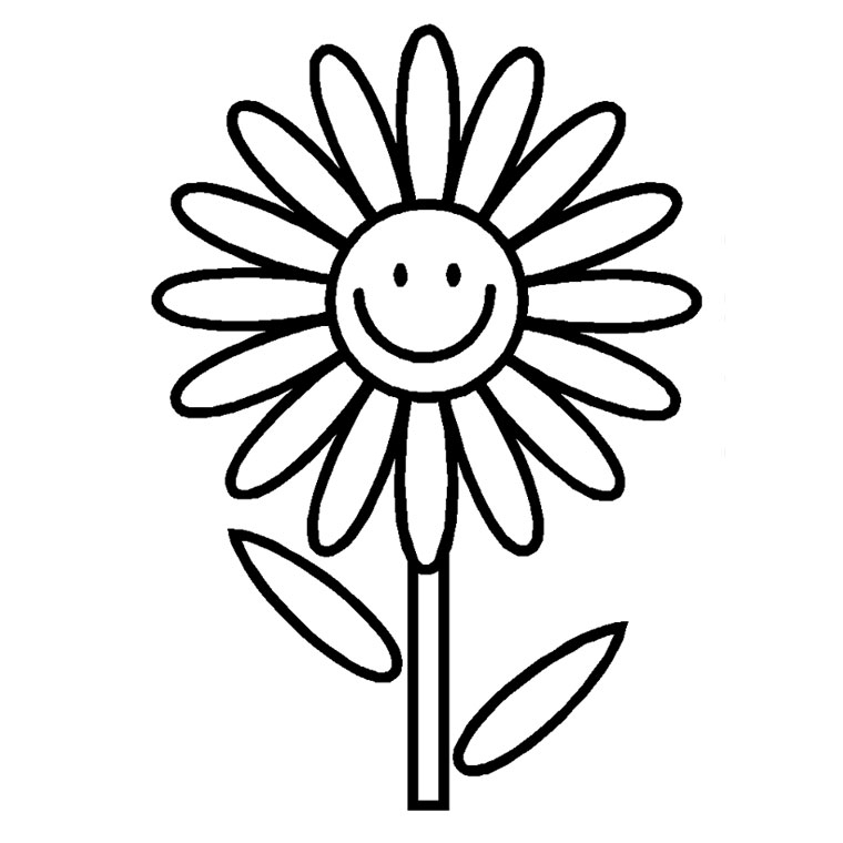 Coloriage de fleurs variées dans un jardin stylisé