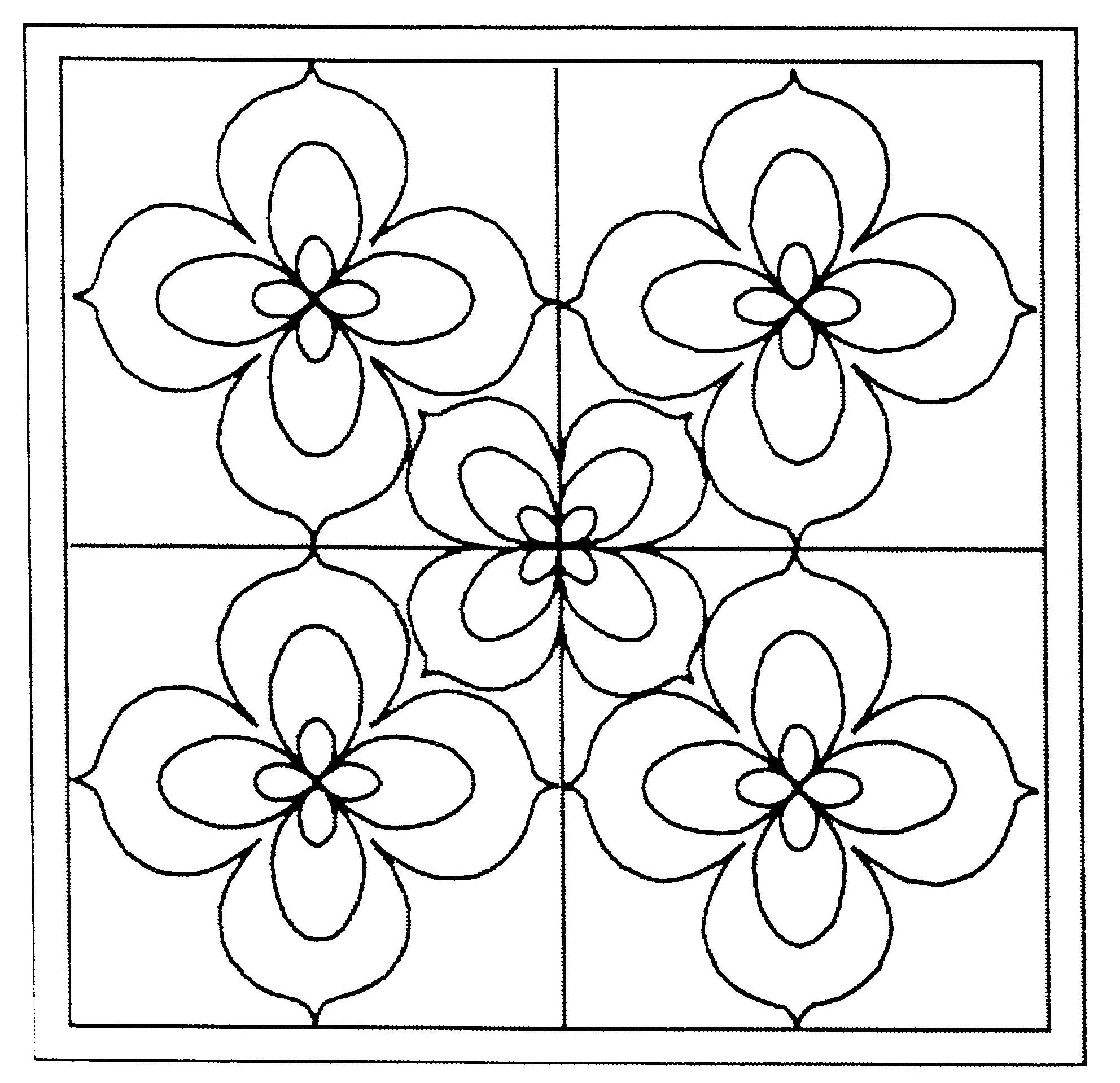Coloriage de fleurs variées à colorier sur fond blanc