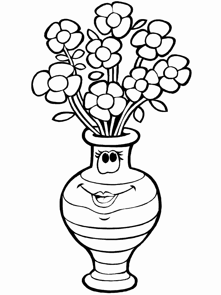 Coloriage de fleurs variées dans un jardin stylisé