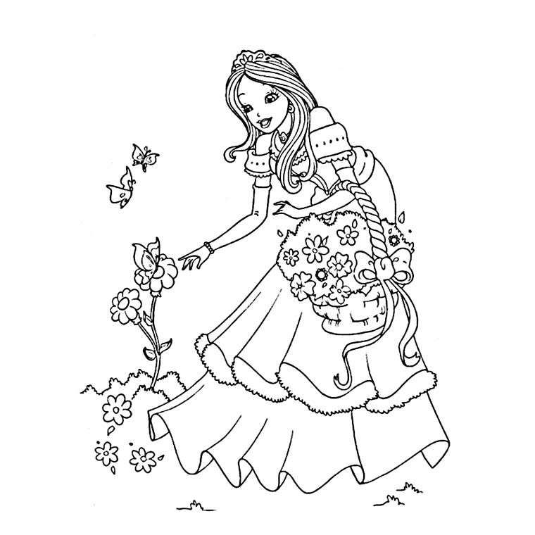 Coloriage de fleurs variées sur un fond délicat