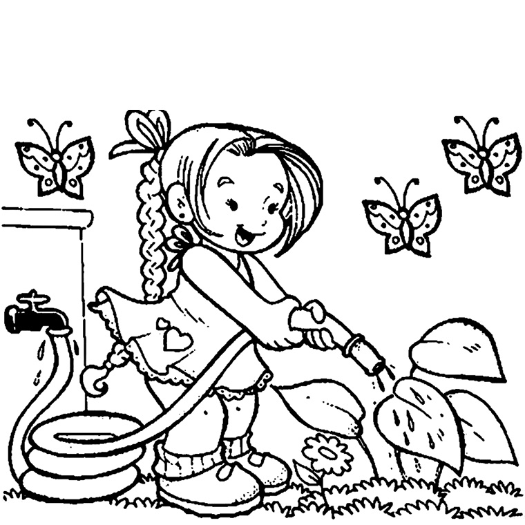 Coloriage de fleurs variées en pleine floraison