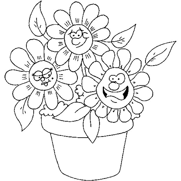 Coloriage de fleurs variées dans un jardin luxuriant