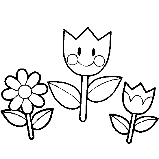 Coloriage de fleurs variées sur fond blanc