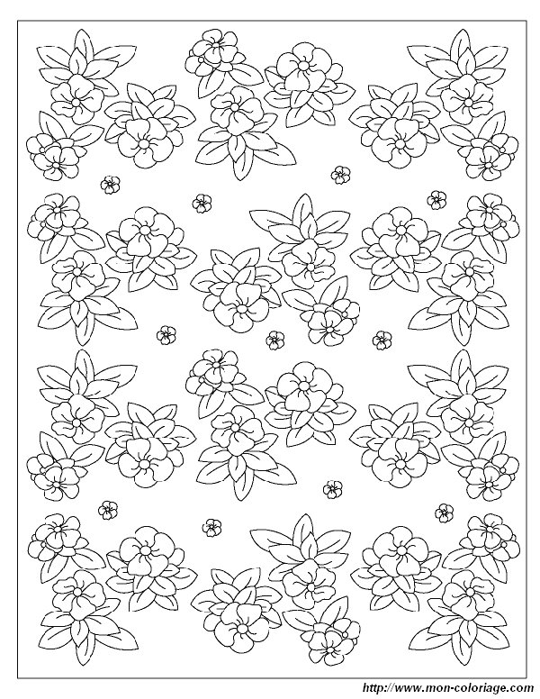 Coloriage de fleurs variées avec détails délicats