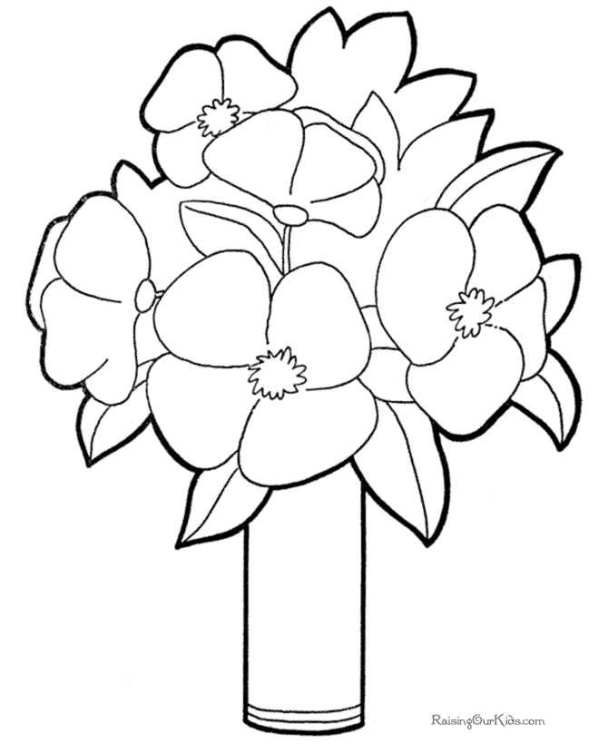 Fleurs variées à colorier sur un fond simple