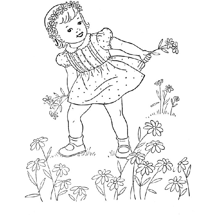 Coloriage de fleurs variées en pleine floraison