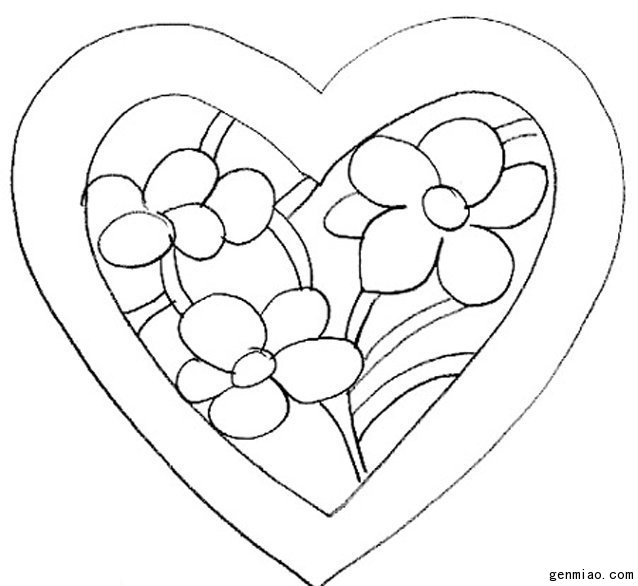 Coloriage de fleurs détaillées sur un fond naturel