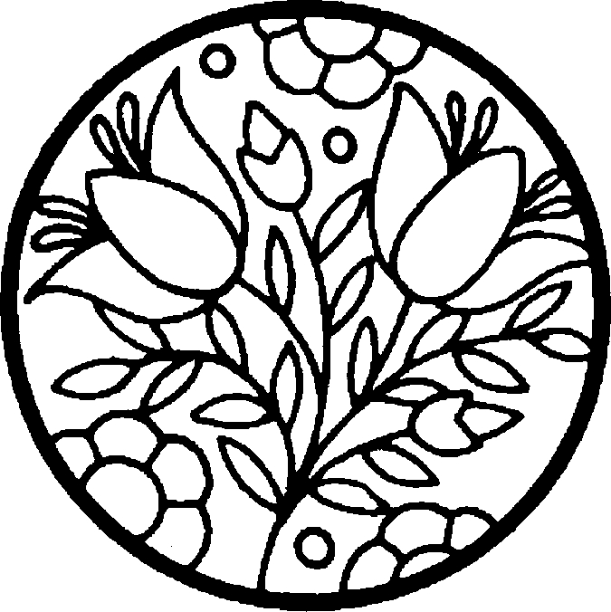 Coloriage de fleurs variées sur fond décoratif