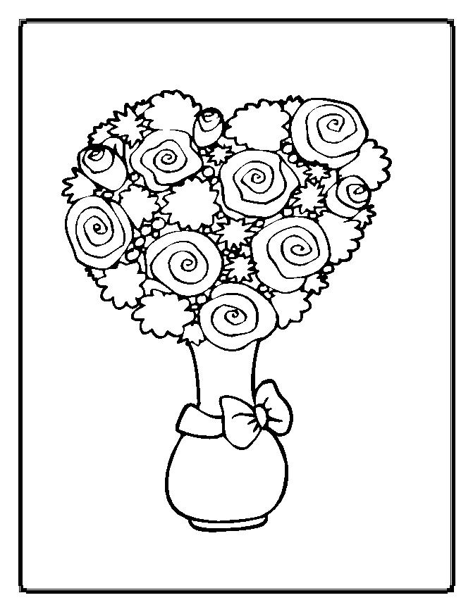 Coloriage de fleurs variées dans un jardin stylisé
