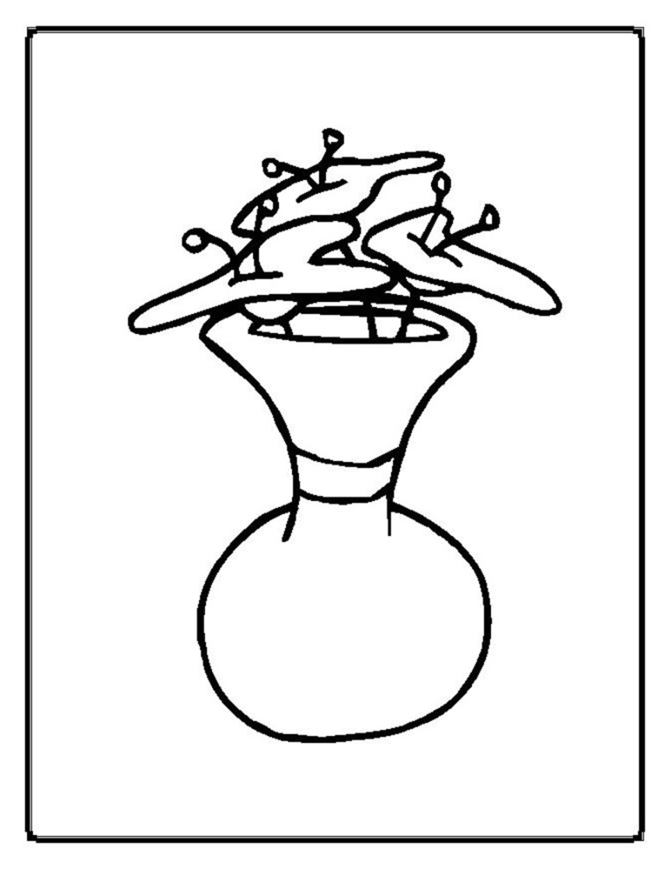 Coloriage de fleurs variées dans un jardin